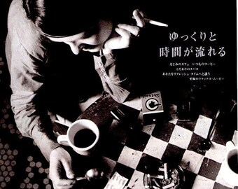 Coffee and Cigarettes (A) | Jim Jarmusch, The White Stripes | 2005 original print | Japanese chirashi film flyer
