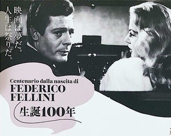 Federico Fellini Retrospective (B) | Italian Classic 1950-80s | 2020 print | Japanese chirashi film flyer