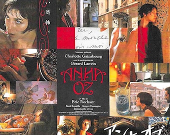 Anna Oz | 90s French Cinema, Charlotte Gainsbourg, Eric Rochant | 1997 original print | vintage Japanese chirashi film flyer