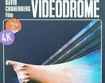 Videodrome | 80s Canadian Cult Horror, James Woods, David Cronenberg | 2023 print | Japanese chirashi film poster