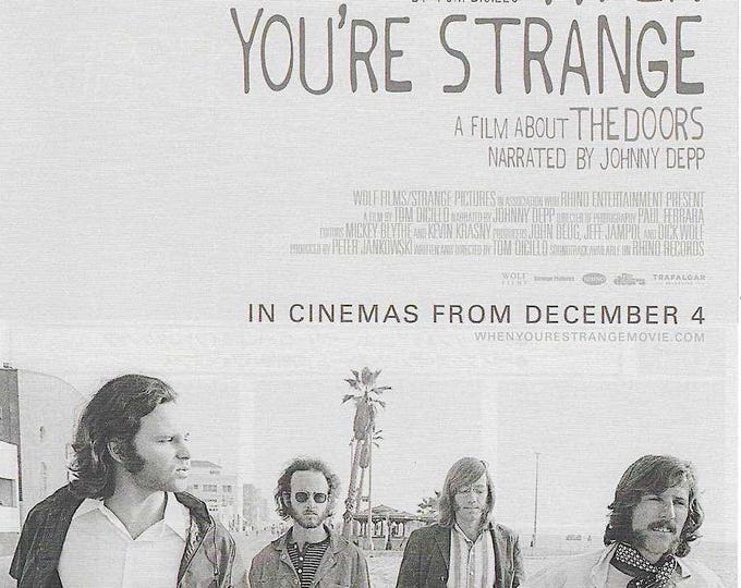 When You're Strange (B) | The Doors Documentary, Tom DiCillo | 2025 print | Japanese chirashi film poster