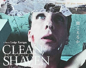 Clean Shaven (B) | 90s American Cinema, Peter Greene, Lodge Kerrigan | 2021 print | Japanese chirashi film flyer