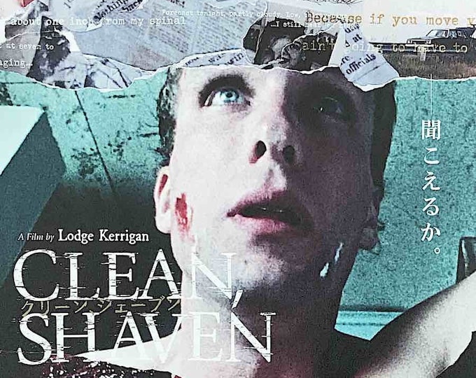 Clean Shaven (B) | 90s American Cinema, Peter Greene, Lodge Kerrigan | 2021 print | Japanese chirashi film flyer