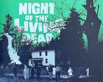 Night of the Living Dead | 60s Cult Zombie Horror, George A Romero | 2022 print | Japanese chirashi film flyer