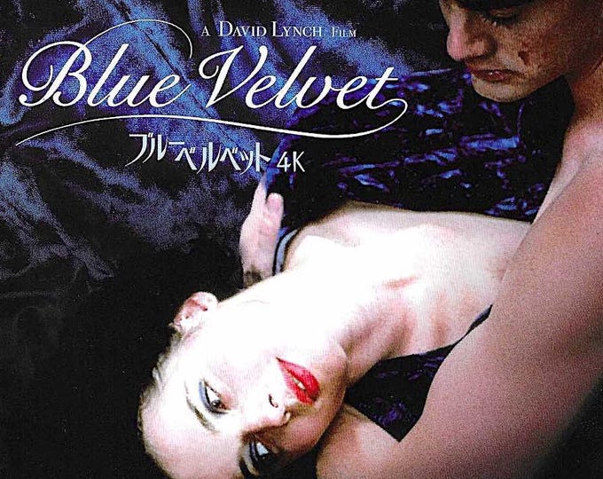Blue Velvet (B) | 80s American Cult Classic, David Lynch, Isabella Rossellini | 2025 print | Japanese chirashi film flyer