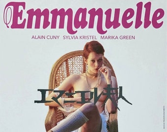 Emmanuelle | 70s Cult French Cinema, Just Jaeckin, Sylvia Kristel | 2023 print | Japanese chirashi film flyer
