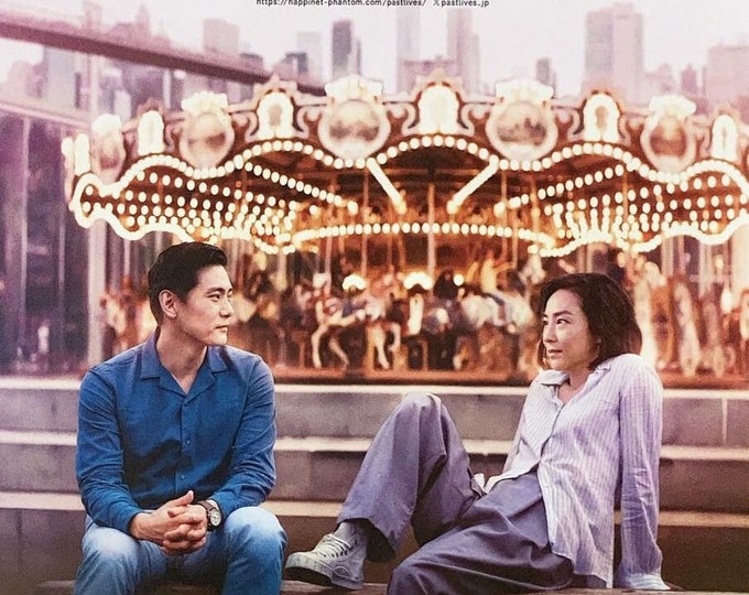 Past Lives | American Cinema, Greta Lee, Celine Song | 2024 original print | Japanese chirashi film flyer
