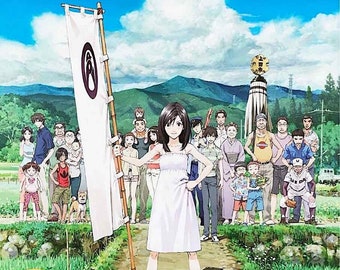 Summer Wars + Girl Who Leapt Through Time | Anime, Mamoru Hosoda | 2023 print, gatefold | Japanese chirashi film poster