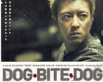 Dog Bite Dog | Hong Kong Cinema, Edison Chen, Sam Lee | 2007 original print | Japanese chirashi film flyer