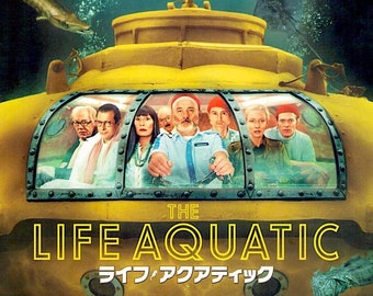 Life Aquatic with Steve Zissou | Cult US Comedy, Wes Anderson, Bill Murray | 2005 original print | Japanese chirashi film poster