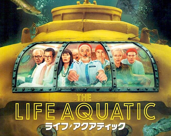 Life Aquatic with Steve Zissou | Cult US Comedy, Wes Anderson, Bill Murray | 2005 original print | Japanese chirashi film flyer