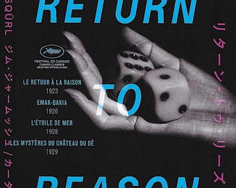 Return to Reason | 1920s May Ray shorts with SQÜRL | 2025 original print | Japanese chirashi film flyer