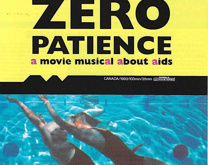 Zero Patience | 90s Canadian New Queer Cinema, John Greyson | 1995 original print | vintage Japanese chirashi film poster