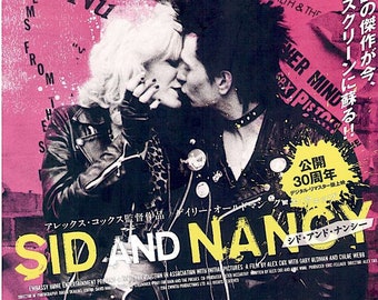 Sid and Nancy + Sad Vacation | 80s British Cinema, Alex Cox | 2016 print, gatefold | Japanese chirashi film poster