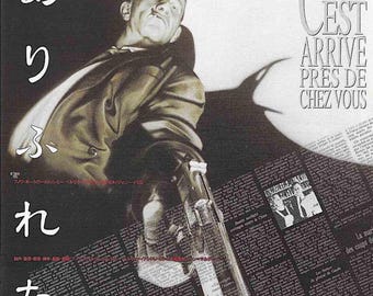 Man Bites Dog (A) | 90s Belgian Cult Classic, Benoît Poelvoorde | 1994 original print | vintage Japanese chirashi film flyer
