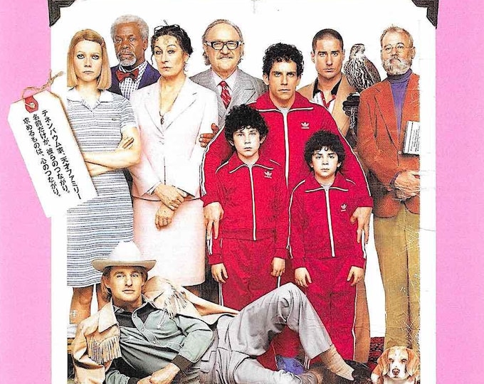 The Royal Tenenbaums | Cult American Comedy, Wes Anderson | 2002 original print | Japanese chirashi film flyer