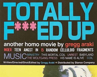 Totally F***ed Up | 90s Cult Queer Cinema, Gregg Araki | 1996 original print | vintage Japanese chirashi film flyer