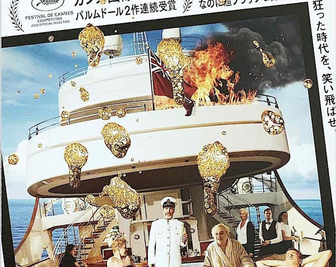 Triangle of Sadness | Swedish Cinema, Ruben Ostlund | 2023 original print | Japanese chirashi film flyer
