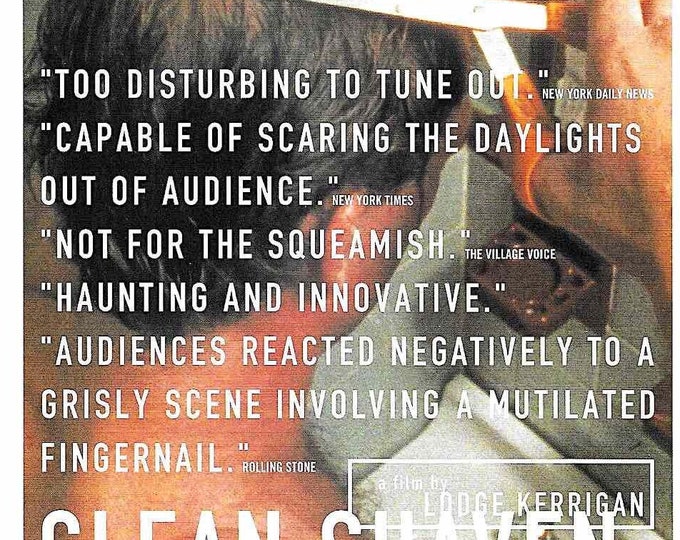 Clean, Shaven (A) | 90s American Cinema, Peter Greene, Lodge Kerrigan | 1996 original print | Japanese chirashi film flyer