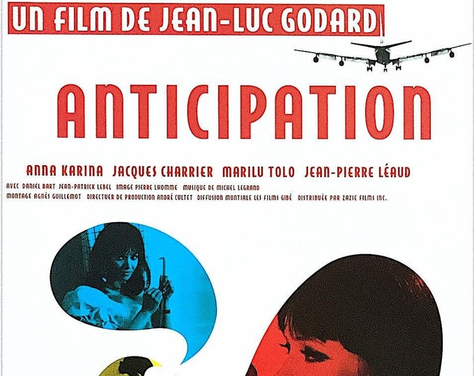 Anticipation | 60s French Cinema, Anna Karina, Jean-Luc Godard | 1999 print | Japanese chirashi film flyer