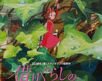 Arrietty (A) | Studio Ghibli Anime | 2010 original print | Japanese chirashi film flyer