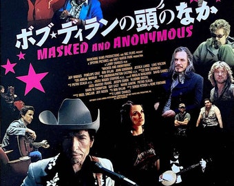 Masked and Anonymous | American Comedy, Bob Dylan, Jeff Bridges | 2005 original print | Japanese chirashi film poster