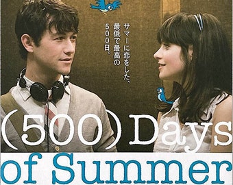 500 Days of Summer | American Independent Cinema, Joseph Gordon-Levitt | 2010 original print | Japanese chirashi film poster