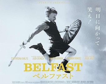 Belfast (B) | British Cinema, Kenneth Branagh, Jamie Dornan | 2022 original print | Japanese chirashi film poster