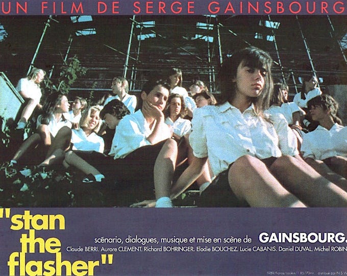 Stan The Flasher | 80s French Cinema, Serge Gainsbourg | 1995 print | vintage Japanese chirashi film flyer