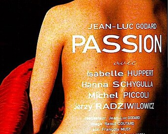 Passion | 80s French Cinema, Isabelle Huppert, Jean-Luc Godard | 2002 print | Japanese chirashi film poster