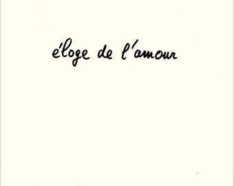 In Praise of Love | French Cinema, Jean-Luc Godard | 2002 print | Japanese chirashi film poster