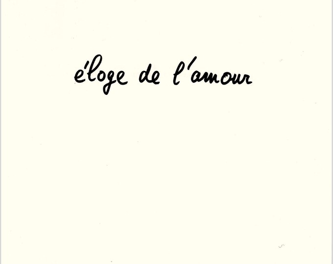 In Praise of Love | French Cinema, Jean-Luc Godard | 2002 print | Japanese chirashi film poster
