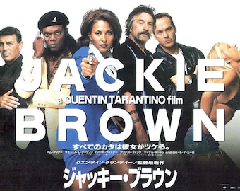 Jackie Brown | 90s American Cinema, Pam Grier, Quentin Tarantino | 1997 original print | vintage Japanese chirashi film poster