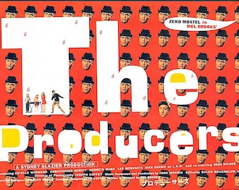 The Producers | 60s Cult Classic, Mel Brooks | 2001 print | Japanese chirashi film poster