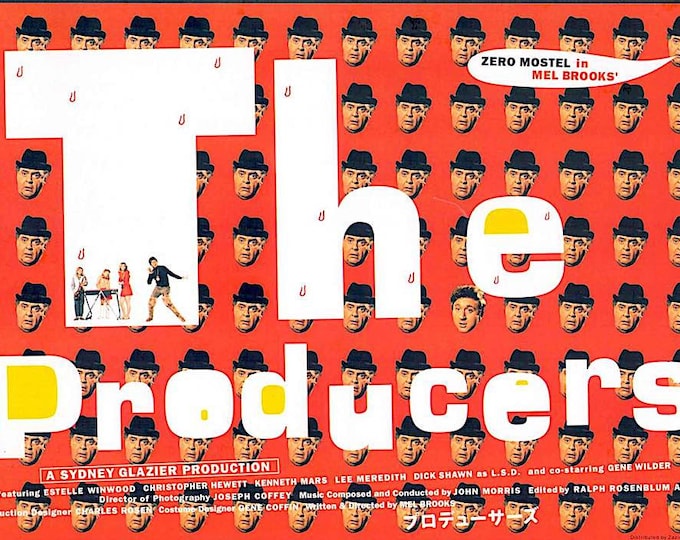 The Producers | 60s Cult Classic, Mel Brooks | 2001 print | Japanese chirashi film flyer