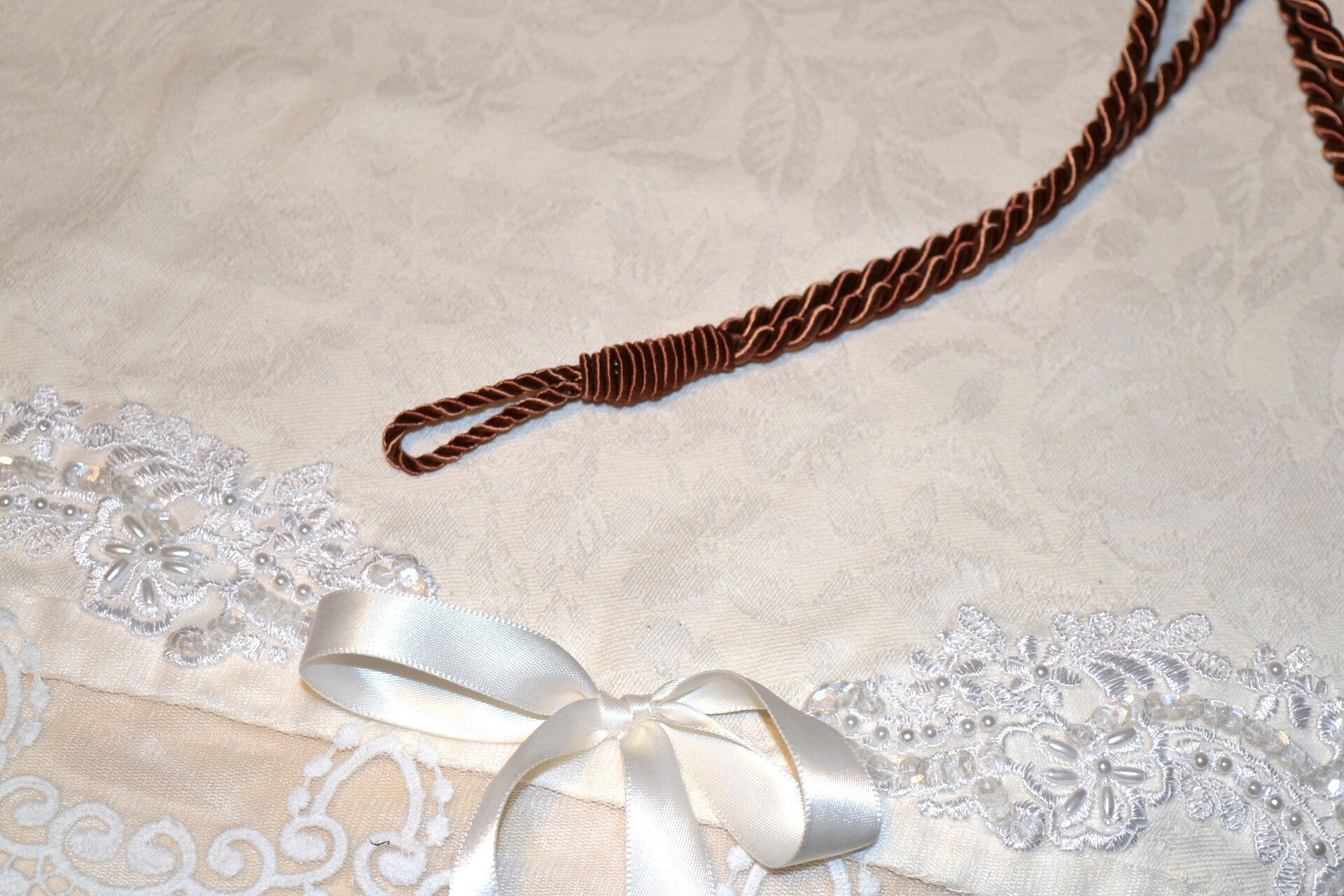 Embrase Passementerie Satinée Marron Glacé - 56 cm