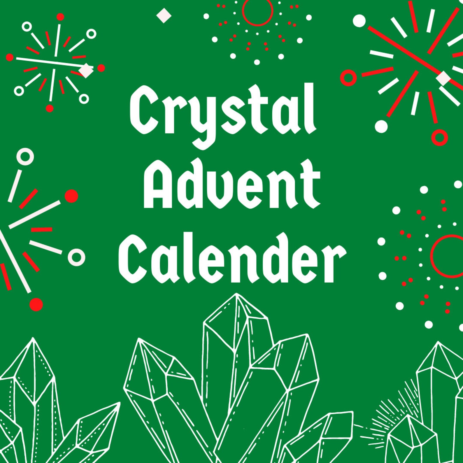 Crystal Advent Calendar // Holiday Countdown // 24 or 12 Days Etsy