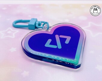 Kawaii coder keychain - gift for her - programmer gift - Girls who code - computer science - cyberpunk keychain - graduation gift