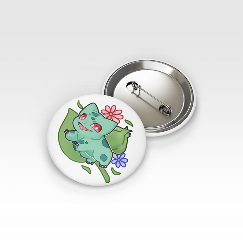 Pokemon Starter Pin Set; Pokemon Buttons, Pikachu | Bulbasaur | Eevee ...