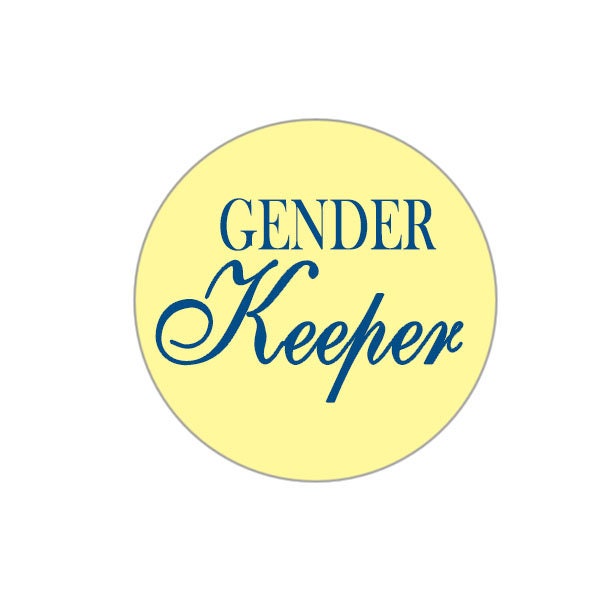 Gender Keeper Button Pin Gender Reveal Pin Baby Shower Etsy