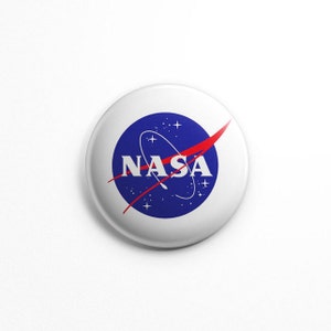 Nasa Pin Button NASA Logo in Size 2.25