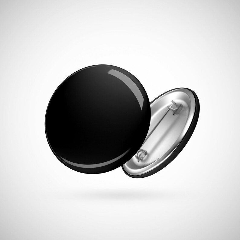 Blank Button Pins blank face buttons white or black FREE Etsy