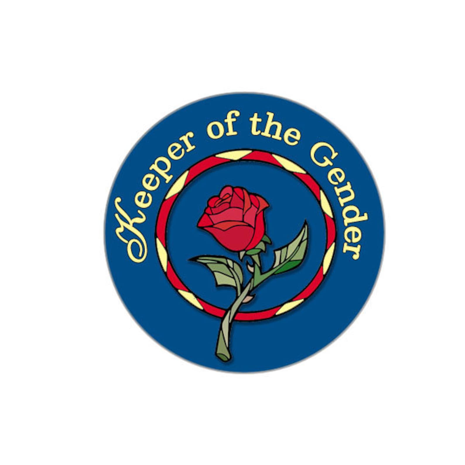 Keeper of the Gender Button Pin Gender Reveal Pin Baby Etsy