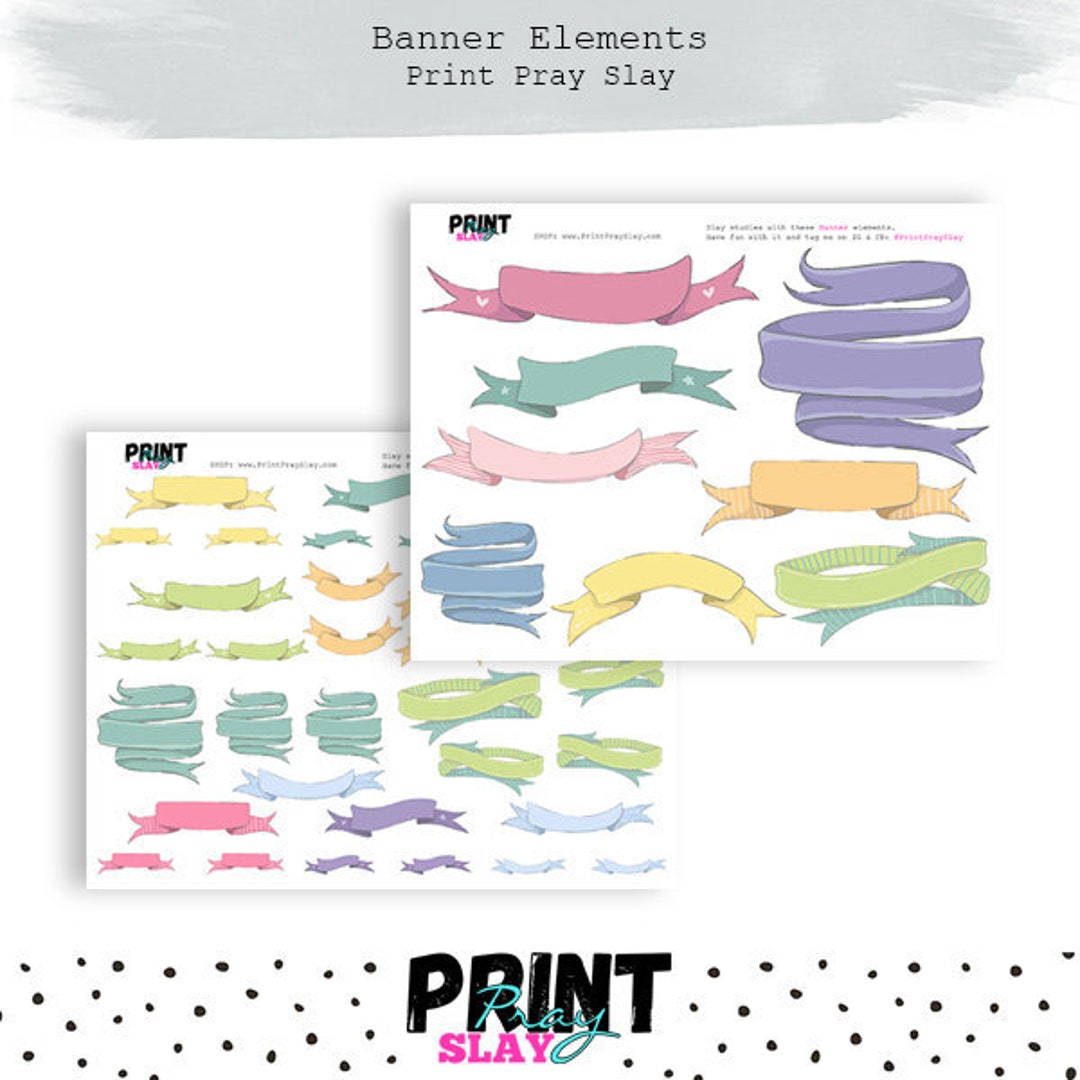 Banners for Bible Journaling Printable Banners for Faith - Etsy