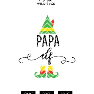 Papa Elf Christmas SVG for Cricut and Silhouette