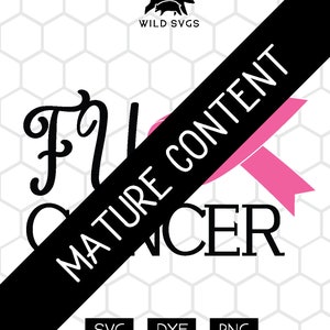 CENSORED Cancer SVG Cricut and Silhouette Cut File image 1