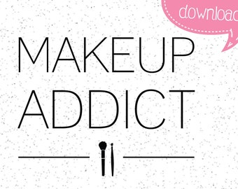 Makeup Addict SVG, Makeup Jar SVG, Makeup Decal, Makeup Glass SVG, SVGs, Cricut Cut File, Silhouette File