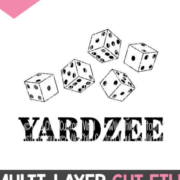 Forfait YARDZEE, YardZEE Files, YARDZEE svgs, Yardzee Graphics, Yardzee Scorecard, Yardzee Rules, Yardzee Printables, Yard Dice