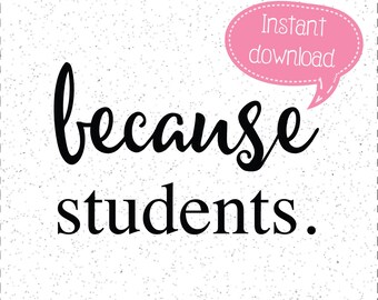 Download Because Kids SVG Cricut Cut File Silhouette File | Etsy
