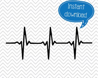 Download Heartbeat svg | Etsy